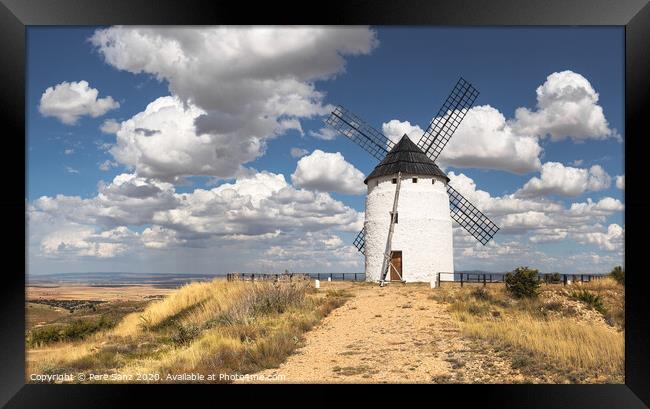 Tradicional Windmill in Ojos Negros, Teruel, Spain Framed Print by Pere Sanz