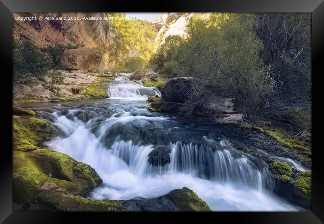 The Source of the Pitarque River in Teruel, Spain Framed Print by Pere Sanz