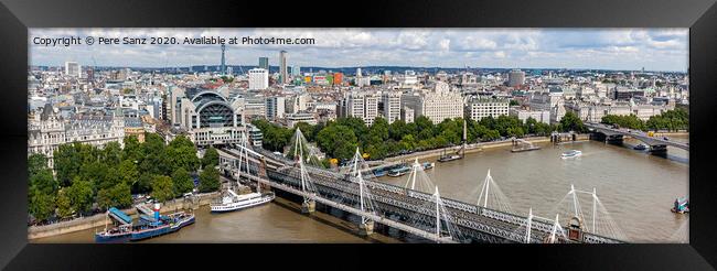  Hungerford bridge panorama in London.  Framed Print by Pere Sanz