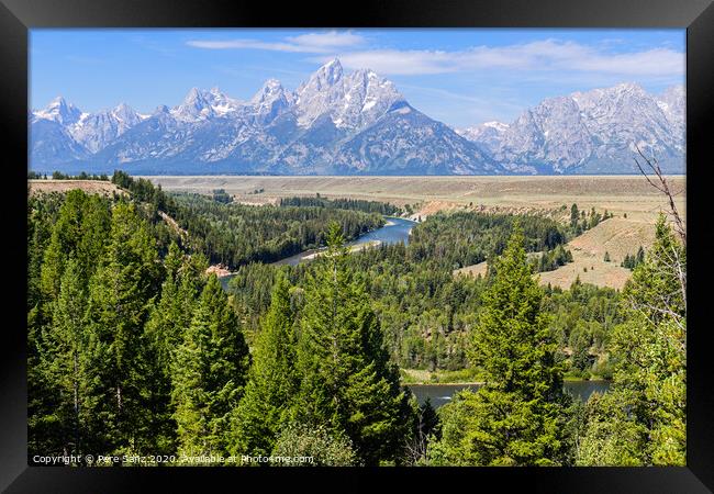 Grand Tetons and snake River, WY, USA Framed Print by Pere Sanz