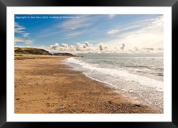 Beautiful beach at Criccieth, Wales Framed Mounted Print by Pere Sanz
