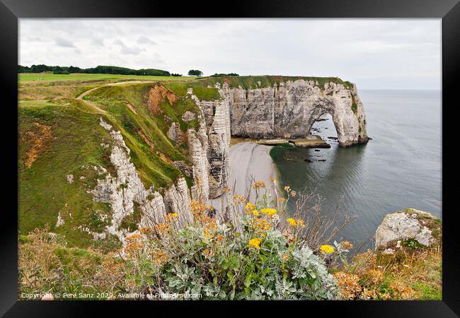 Cliffs of Etretat, Normandy, France Framed Print by Pere Sanz