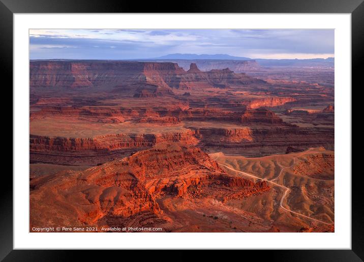 Dead Horse Point at sunset, Utah Framed Mounted Print by Pere Sanz
