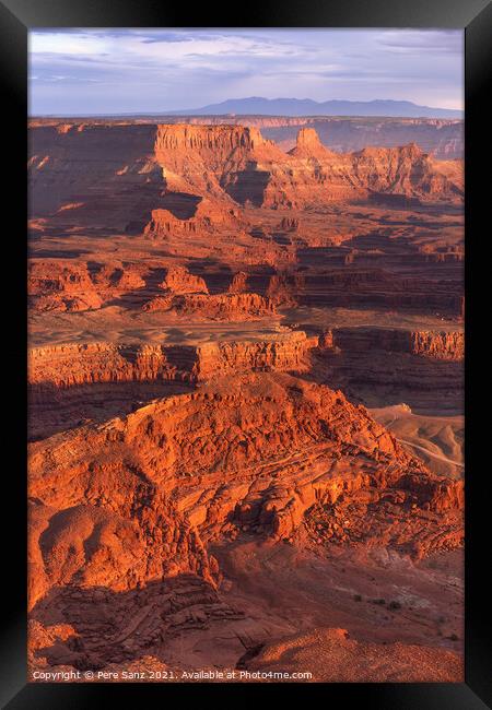 Dead Horse Point at sunset, Utah Framed Print by Pere Sanz