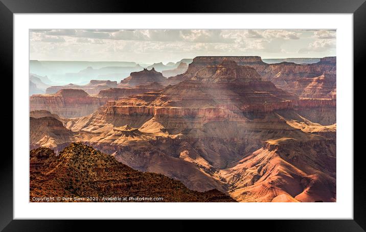 Grand Canyon South Rim as seen from  Desert View, Arizona, USA Framed Mounted Print by Pere Sanz