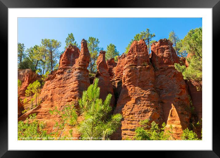 Sentier des ocres Roussillon Framed Mounted Print by Nicolas Boivin