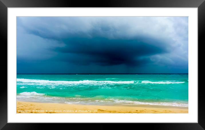 Storm on the caribbean sea Framed Mounted Print by Nicolas Boivin