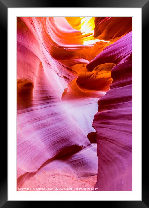 Antelope Canyon Framed Mounted Print by Nicolas Boivin