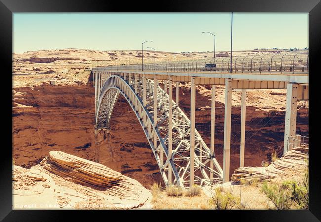 Glen Canyon Dam Bridge Framed Print by Nicolas Boivin