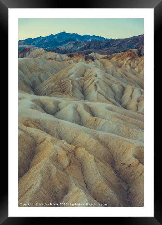 Zabriskie Point at Death Valley national park Framed Mounted Print by Nicolas Boivin