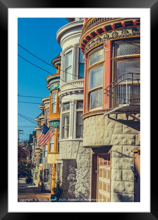 Touristic attractions of San Francisco Framed Mounted Print by Nicolas Boivin