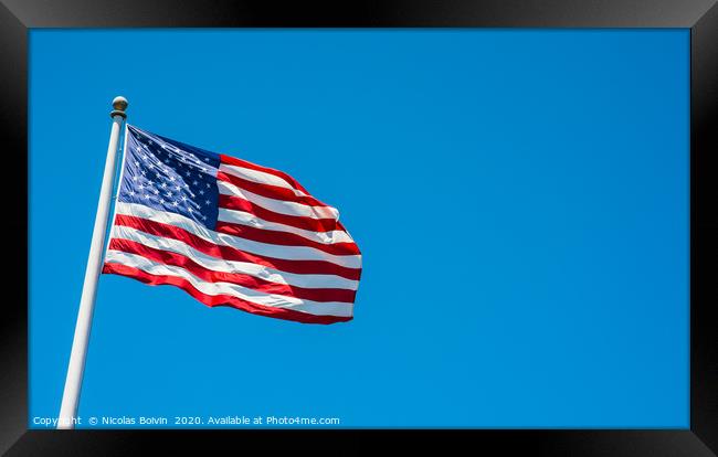 Flag of the United States of America Framed Print by Nicolas Boivin