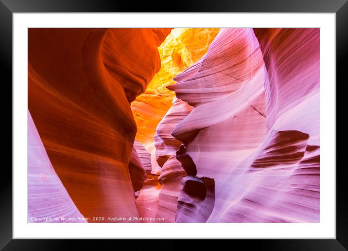 Antelope Canyon Framed Mounted Print by Nicolas Boivin