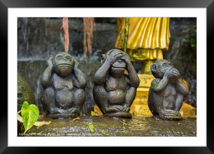 The Golden Mount, Wat Saket Framed Mounted Print by Nicolas Boivin