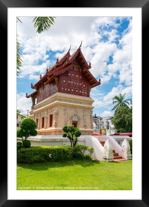 Wat Phra Sing Framed Mounted Print by Nicolas Boivin