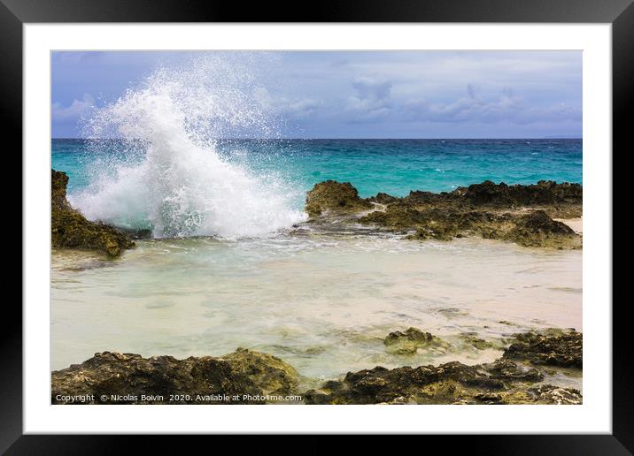 La Douche beach on the road to La Pointe Des Chate Framed Mounted Print by Nicolas Boivin