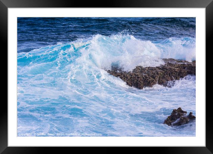 Caribbean sea at Pointe des chateaux Framed Mounted Print by Nicolas Boivin