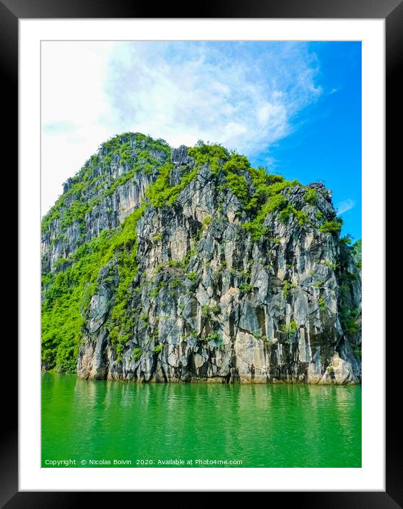 View Of Famous world heritage Halong Bay Framed Mounted Print by Nicolas Boivin
