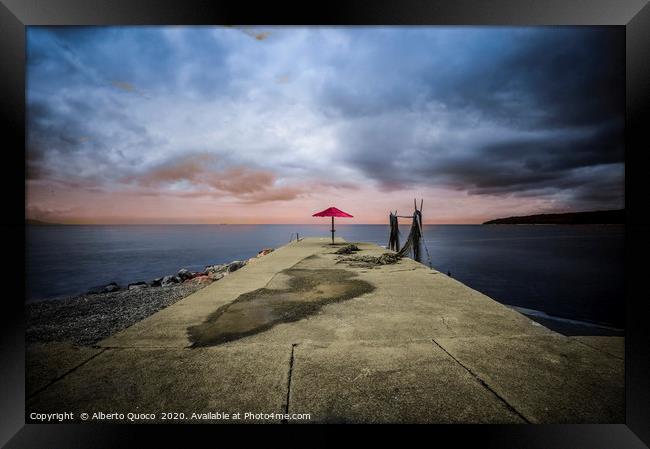 waiting the thunderstorm Framed Print by Alberto Quoco