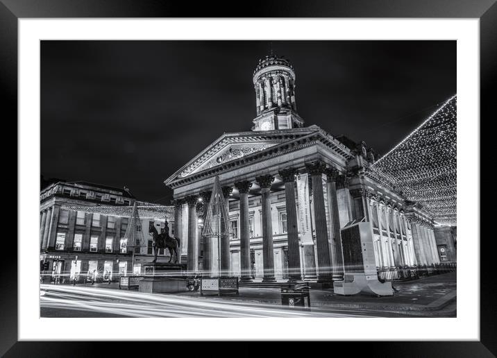 Goma, in Glasgow at night  Framed Mounted Print by James Reilly