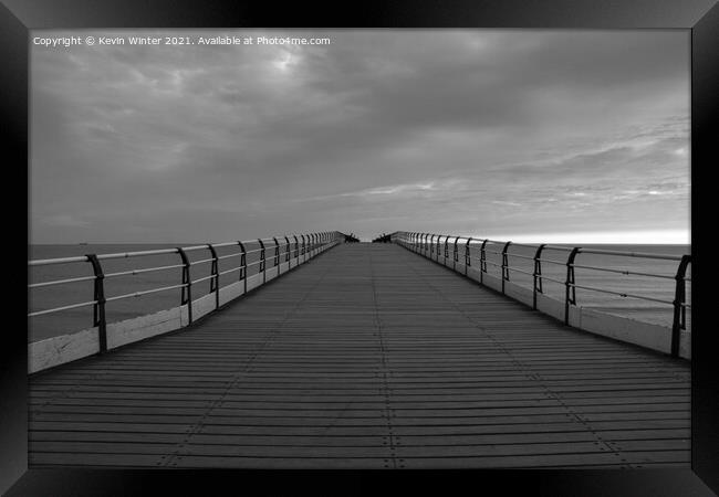 Saltburn Pier at sunrise Framed Print by Kevin Winter