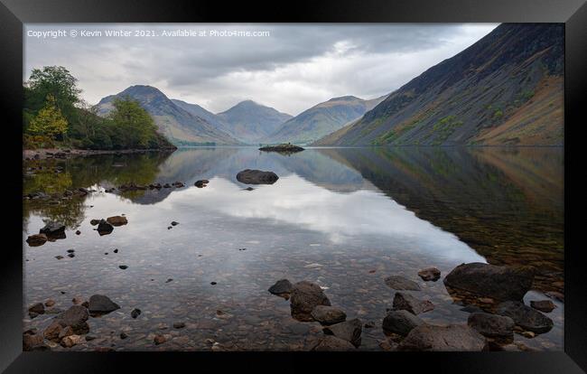 Wast Water at sunrise Framed Print by Kevin Winter