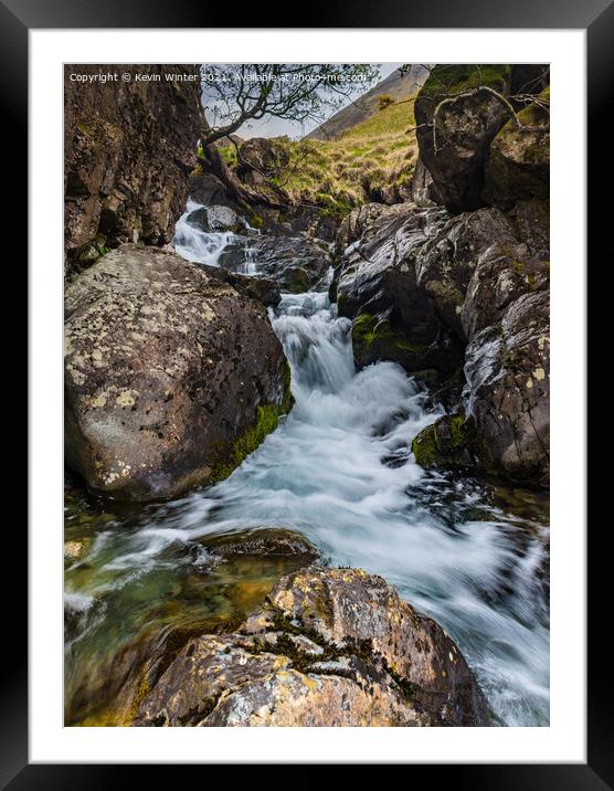 Ritsons Force Upper Falls Framed Mounted Print by Kevin Winter