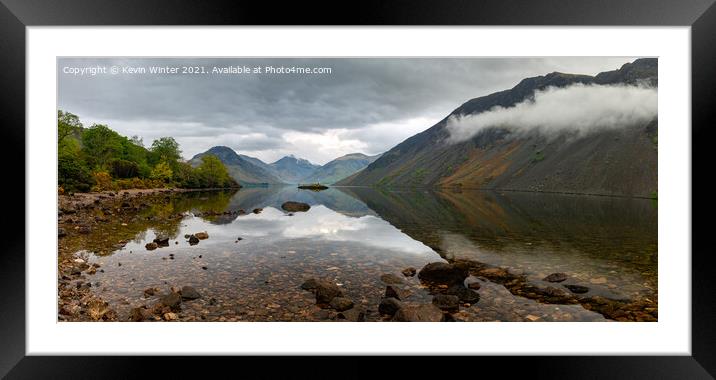 A view along Wast Water Framed Mounted Print by Kevin Winter