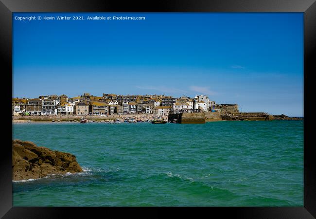 Summer in St Ives Framed Print by Kevin Winter