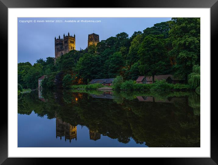 Durham Cathedral reflections Framed Mounted Print by Kevin Winter