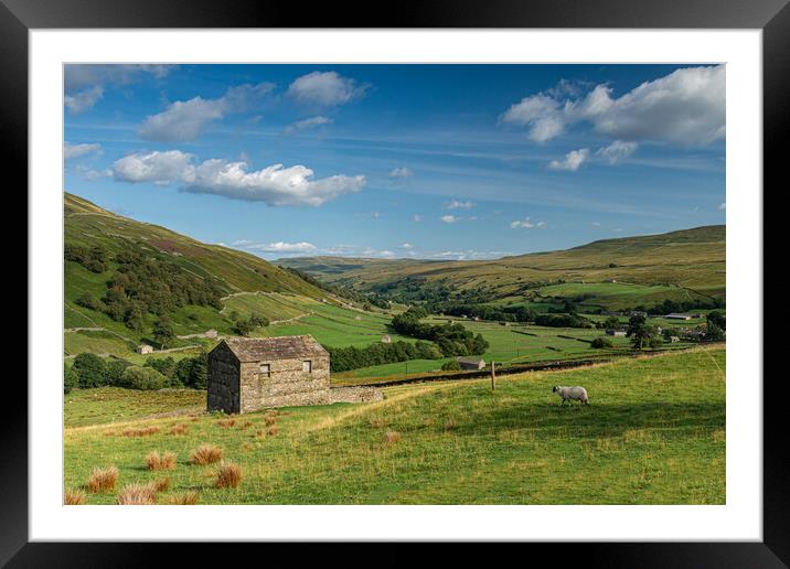 Swaledale barn Framed Mounted Print by Kevin Winter