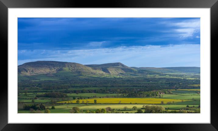 Cleveland Hills Framed Mounted Print by Kevin Winter