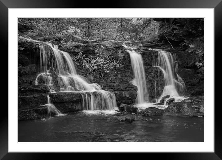 Water Arc Foss  Black and white Framed Mounted Print by Kevin Winter