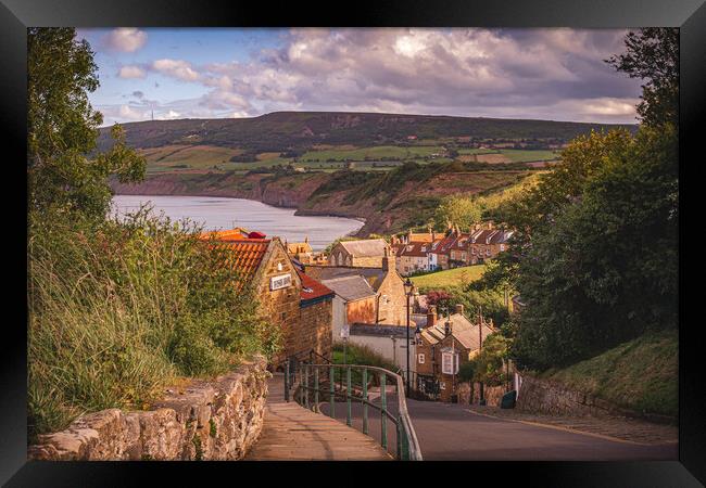A summers day at Robin hoods Bay Framed Print by Kevin Winter