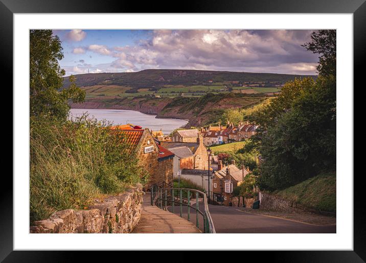 A summers day at Robin hoods Bay Framed Mounted Print by Kevin Winter