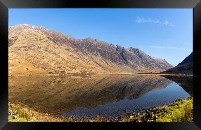 Loch Achtriochtan Spring Morning Panoramic Framed Print by Kevin Winter