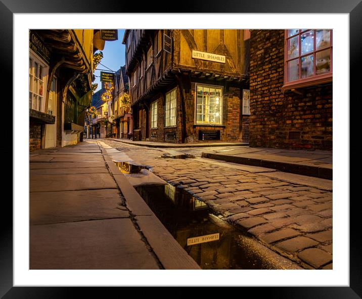 York shambles Framed Mounted Print by Kevin Winter