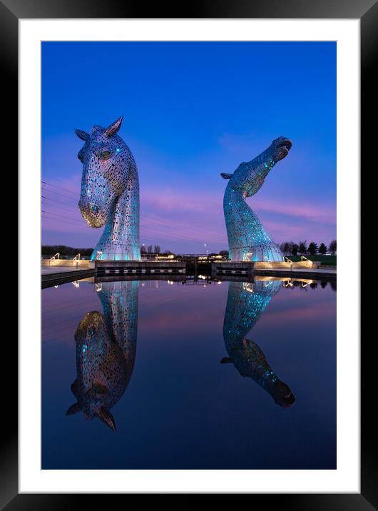 Blue Kelpies Framed Mounted Print by Kevin Winter