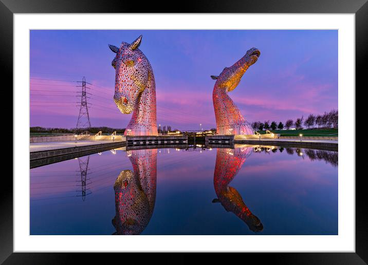 Red Kelpies Framed Mounted Print by Kevin Winter