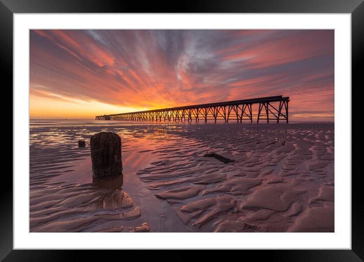 Sunrise over the pier Framed Mounted Print by Kevin Winter