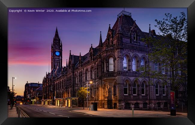 Town Hall Sunset Framed Print by Kevin Winter