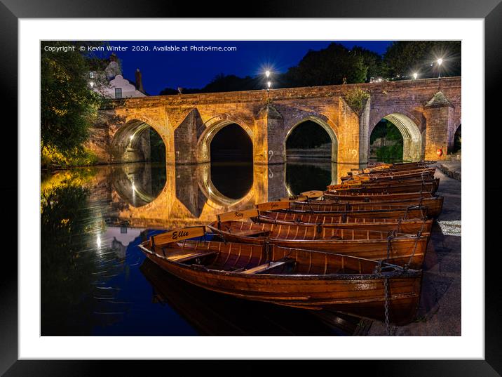  Rowboats by Old Elvet Framed Mounted Print by Kevin Winter