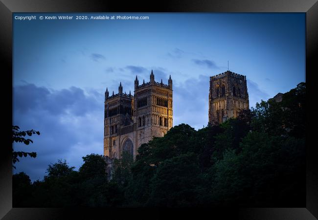 Durham Cathedral from below Framed Print by Kevin Winter