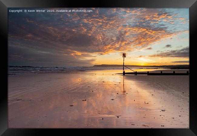 Sunrise in the sand Framed Print by Kevin Winter