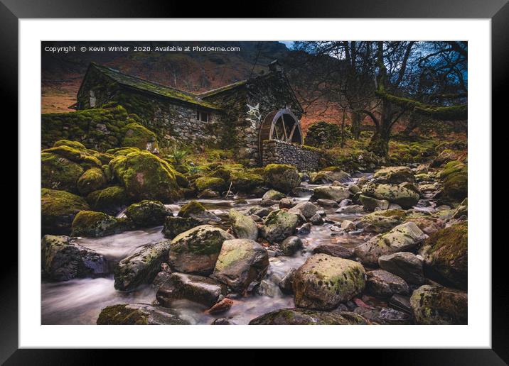 Borrowdale Old Mill Framed Mounted Print by Kevin Winter