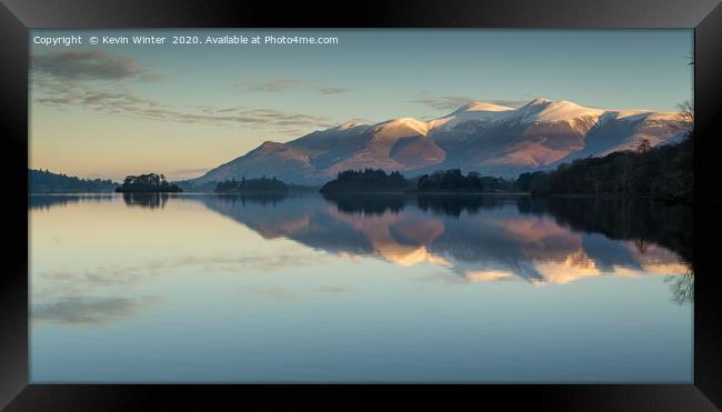 Skiddaw in the Morning Light Framed Print by Kevin Winter