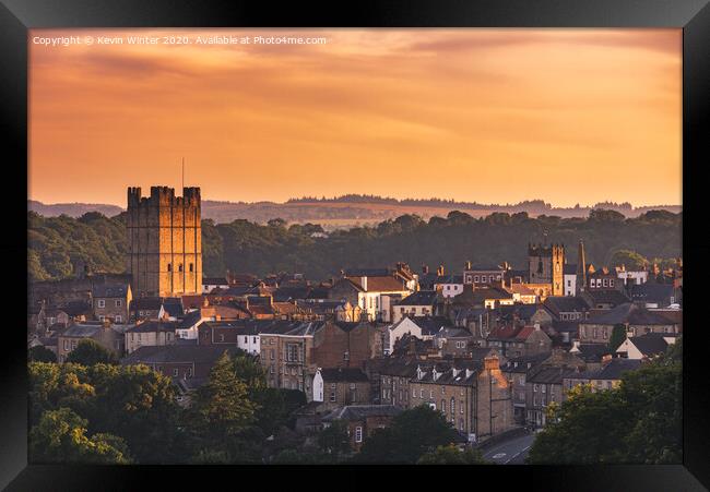 Sunset over Richmond Framed Print by Kevin Winter