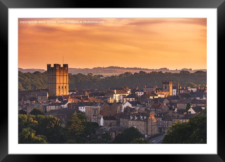 Sunset over Richmond Framed Mounted Print by Kevin Winter