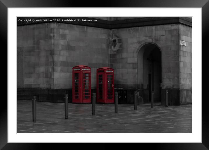 St Peters Phone Boxes Framed Mounted Print by Kevin Winter