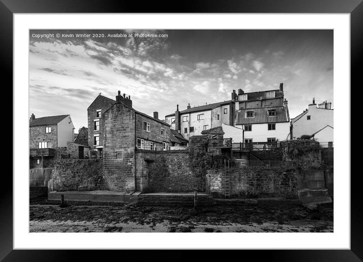 Staithes Harbour Framed Mounted Print by Kevin Winter